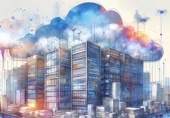 Cloud infrastructure illustration