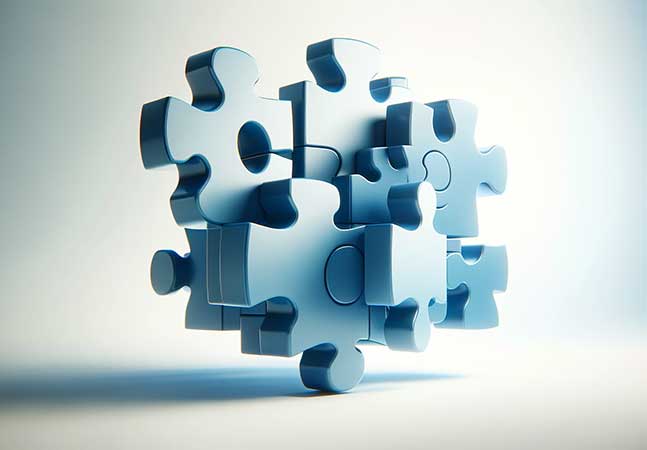 Big blue puzzle pieces